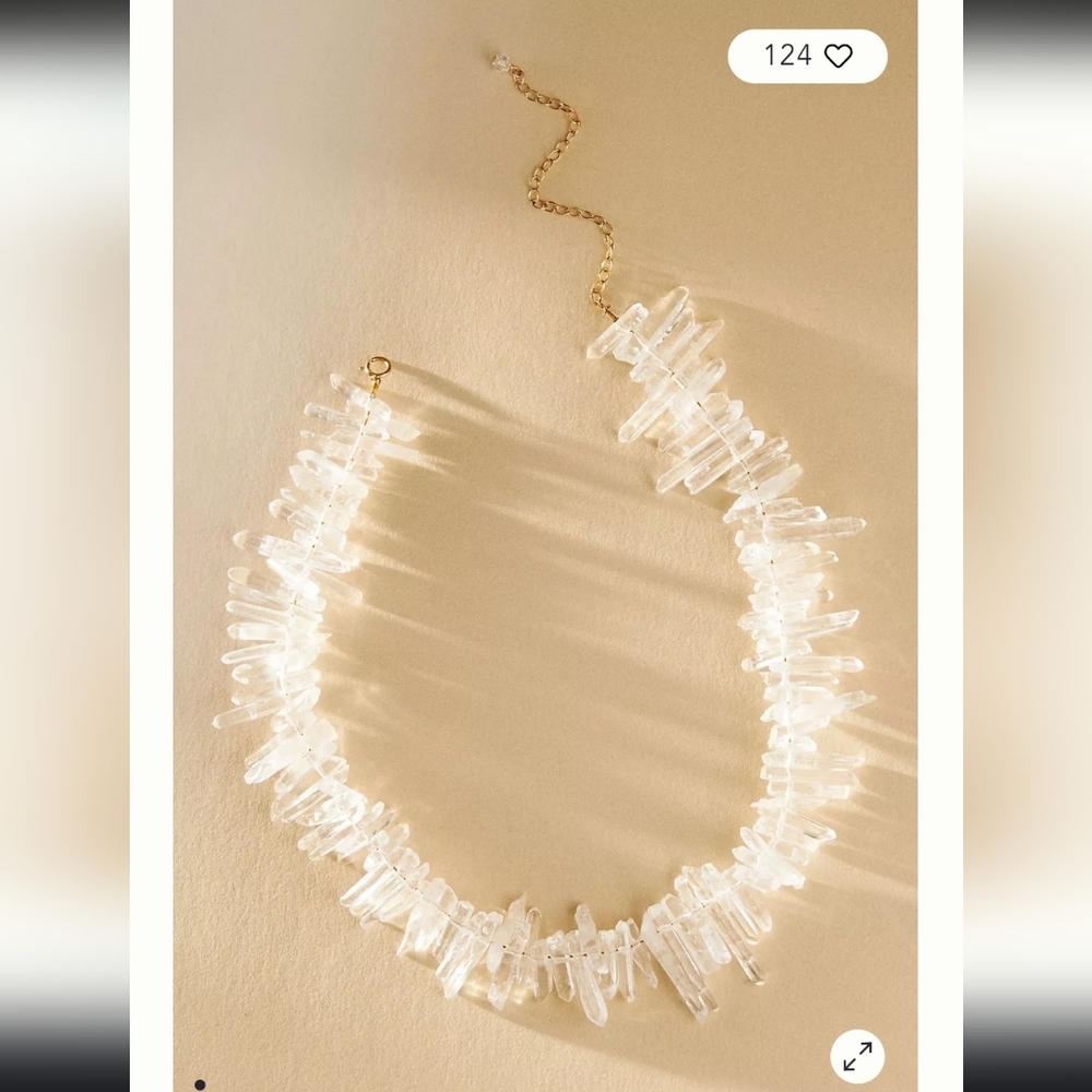TEMPÊTE × Anthropologie, Raw Crystal Choker Necklace, MSRP$200 - Picture 3 of 8